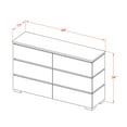 thumbnail image 2 of Classic Charm Dresser Antique Gray Finish - 6 Drawer Storage Chest for Bedroom, Living Room, 2 of 2