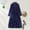 Navy, variant on YHAJDS Women's Casual Dress,Fall Dresses for Women Long Sleeve Midi Dress Solid Color Button Waist Corduroy Shirt Collar Dress for Winter Casual Wear