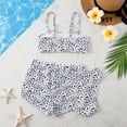 thumbnail image 5 of Ymyiu Baby Bathing Suit Girl Girls Swimsuit Double Strap High Waist Sporty Bikini Swimsuits Swim Cover Up Skirt 3 Piece Set Size 13-14 Years (White,13-14 Years), 5 of 6
