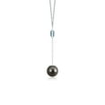 thumbnail image 2 of ANGARA Tahitian Cultured Pearl & London Blue Topaz Lariat Necklace in 14K White Gold for Women | June Birthstone, Birthday, Anniversary, Jewelry Gift for Women | Pearl Necklace, 2 of 8