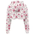 thumbnail image 3 of Suhoaziia Plant Mushroom Ladies Cropped Hoodies Casual Art Streetwear Soft Breathable Pullover Hooded Size 2XL Athletic Round Neck Outfit Shopping Sweatshirt Date Yoga Streetwear, 3 of 6