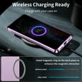 thumbnail image 3 of Decase for Samsung Galaxy S24 Ultra,Galaxy S24 Ultra Stylish Leather Case Wireless Charging Compatible,Ultra-thin Anti-Scratch Hard Back Case Camera Lens Cover for Samsung Galaxy S24 Ultra,Purple, 3 of 9