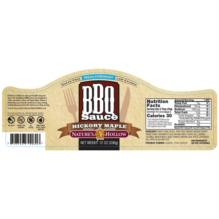 Nature's Hollow - Sugar Free Hickory Maple BBQ Sauce