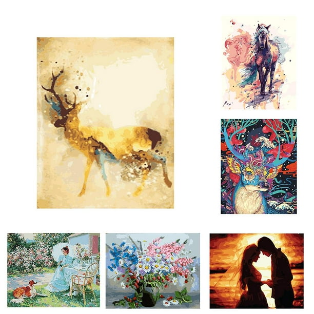 4 Pièces Kit De Peinture À L'huile Par Numéros Pour Adultes Avec Des  Pigments Lumineux Et Colorés, Série De Fleurs, Mode en ligne