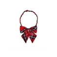 thumbnail image 4 of Robe Fille Bandeau Renne de Noël Jupe à Carreaux Rouges Nœud Papillon 6 Ans, 4 of 6