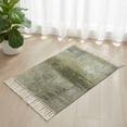 thumbnail image 3 of Sage Green Bathroom Rug 2'x3',Retro Oil Painting Modern Abstract Art Aesthetics Low Profile Front Entryway Rug with Tassels,Woven Cotton Washable Kitchen Mat Carpet for Foyer Bedroom Back Door Decor, 3 of 9
