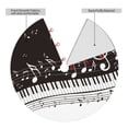 thumbnail image 2 of Pofeuu Piano Keys With Musical Notes Print Christmas Tree Skirt, Merry Christmas Skirt Xmas Tree Ornaments for Xmas Holiday Party Decorations-36", 2 of 7