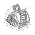 thumbnail image 3 of OULII Crown Hair Clips Elegant Hair Clasp Alloy Silver 1Set for Parties, 3 of 8