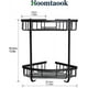 thumbnail image 4 of Estante de ducha sin taladrar, autoadhesivo, esquinero de ducha, accesorios de baño, 2 niveles, negro, 4 of 5