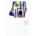 thumbnail image 1 of Uruguay Flag maquillaje Facial Mask Cap Set cumpleaños gracias tarjeta postal correo lado 20pcs, 1 of 3