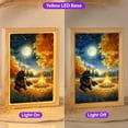thumbnail image 2 of Hello Fall Newfoundland Enjoys Warm Campfire Autumn Night Bright Moon Acrylic Plaque with Wood Photo Frame Box Newfie Dog Lover Gifts Light Box - 01008, 2 of 5