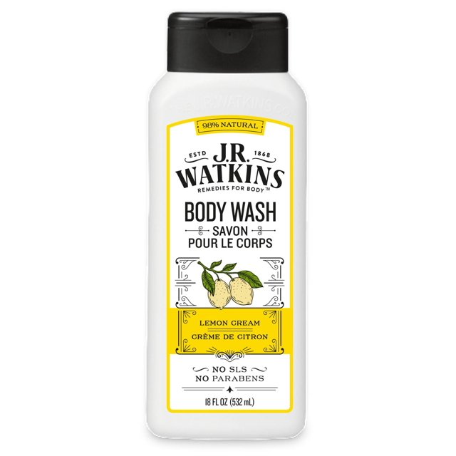 J.R Watkins Lemon Cream Daily Moisturizng Body Wash