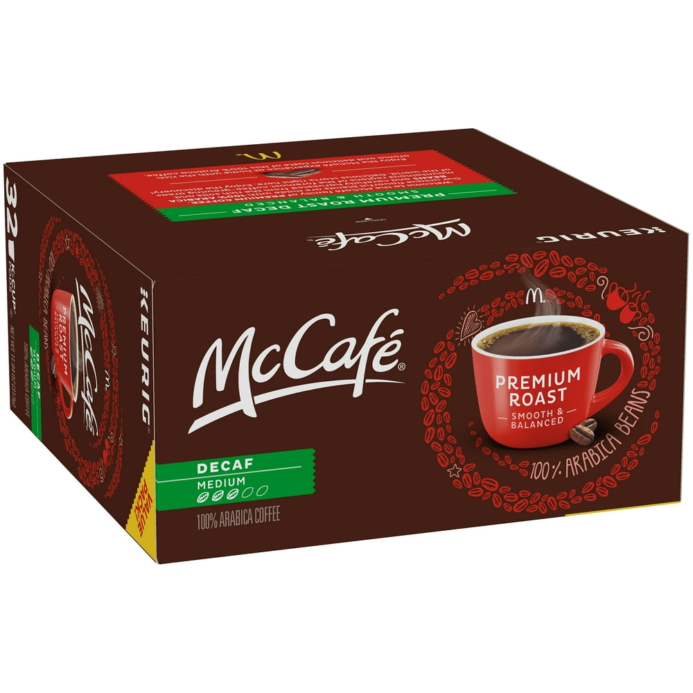 McCafe Premium Roast Decaf Coffee K-Cup Pods, 32 ct Box - Walmart.com