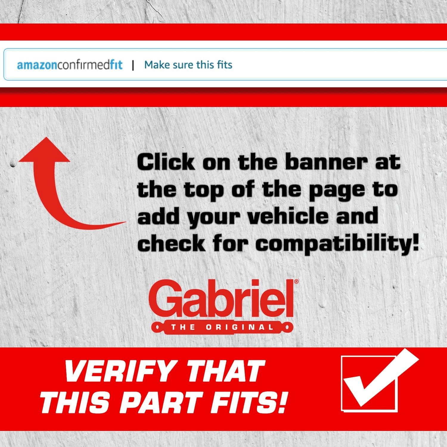 Gabriel 34051 Load Carrier Front Towing Shock Absorbers Fits Chevrolet S10; Buick Century; Cadillac Seville; GMC Jimmy S15; Isuzu Hombre; Oldsmobile Cutlass; Pontiac; Firebird; Toyota Pickup (1 Pair)