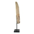 thumbnail image 6 of 21" Wooden Hand Carved Tribal Ethnic Primitive Brown Mask on Stand Sculpture Figurine Statue Handmade Home Decor Accent Handcrafted Art, 6 of 7
