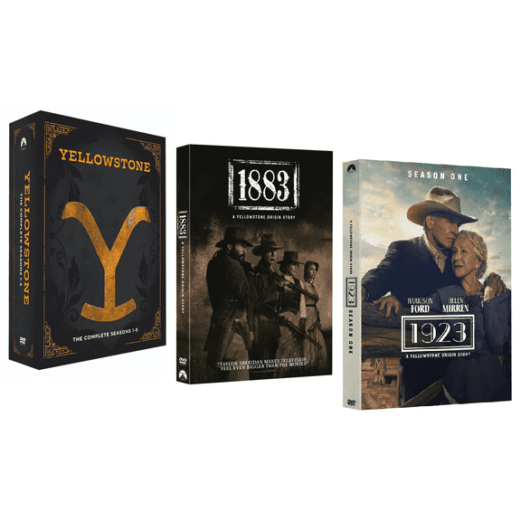 Yellowstone Collection Seasons 1-5 and 1883 A Yellowstone Origin Story and 1923 (DVD)