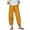 Orange, variant on Mrat Women's Cotton Linen Capris Casual Capris Pants Solid Cropped Comfy Baggy Trousers with Pockets Loose Pants S-20 Orange XL