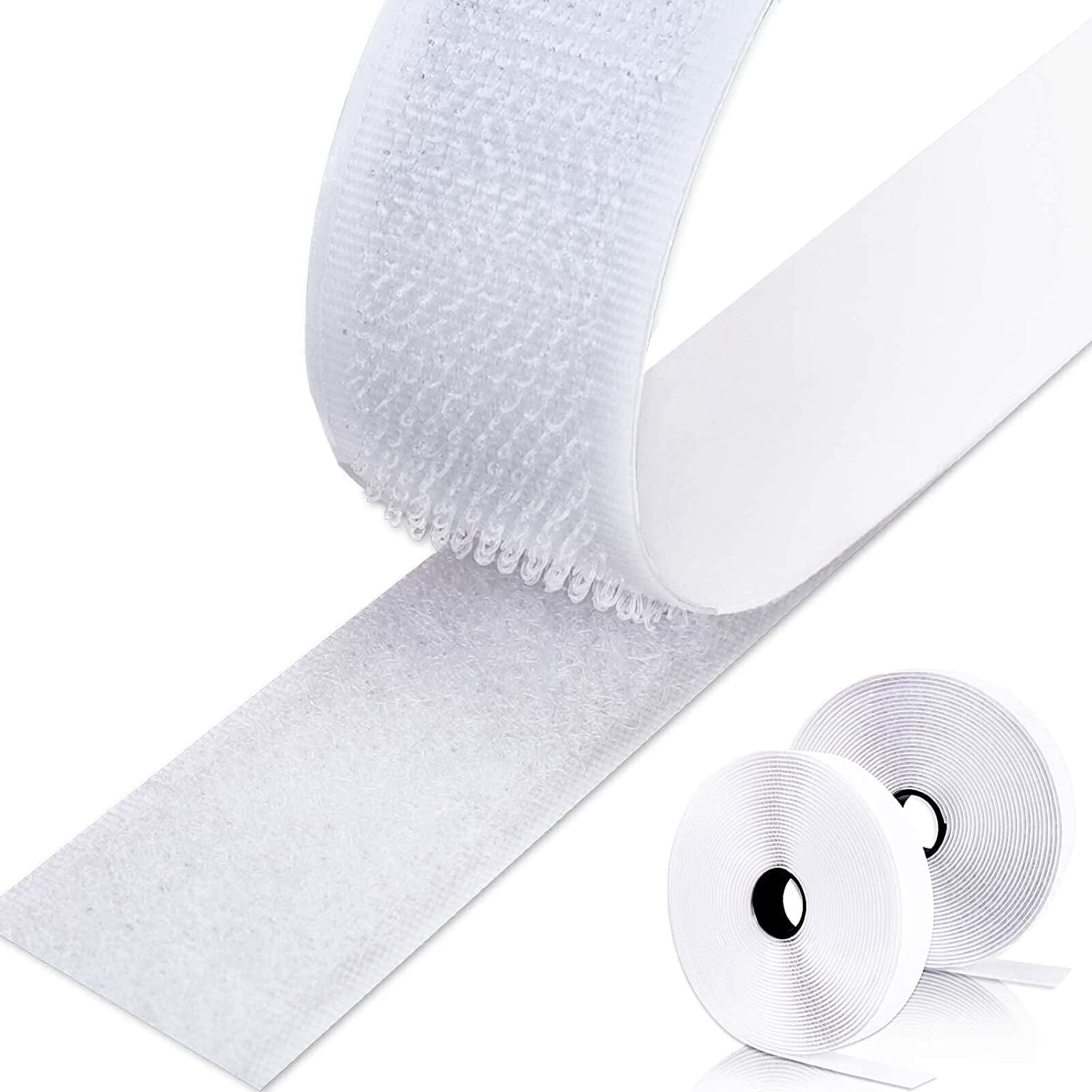 Mcury 8M Double Self Adhesive Scratch Strip, Adhesive Scratch Strip Self Adhesive Velcro Tape for Wall Hangings 20mm (White) - Walmart.com