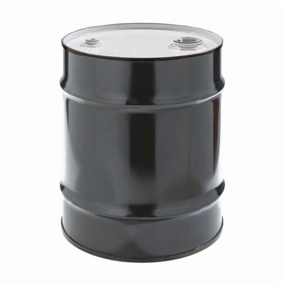 Closed Head Transport Drum, Steel, 10 gal, Unlined, Black