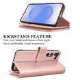 thumbnail image 4 of Tekcoo For Samsung Galaxy S26 Wallet Case with Credit Card Holder for Women Men, Flip PU Leather Wallet Phone Case for Galaxy S26, Detachable Magnetic Kickstand Cover with Wrist Strap, Rose Gold, 4 of 7