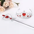 thumbnail image 1 of Princess Elsa Crown Tiara and Wand Set — Silver Heart Jewel(Red), 1 of 6