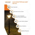 thumbnail image 6 of Luxor Aluminum Black Outdoor Waterproof Garden Solar Warm White Integrated LED Landscape Pathway Light - 2 Pack, 6 of 9