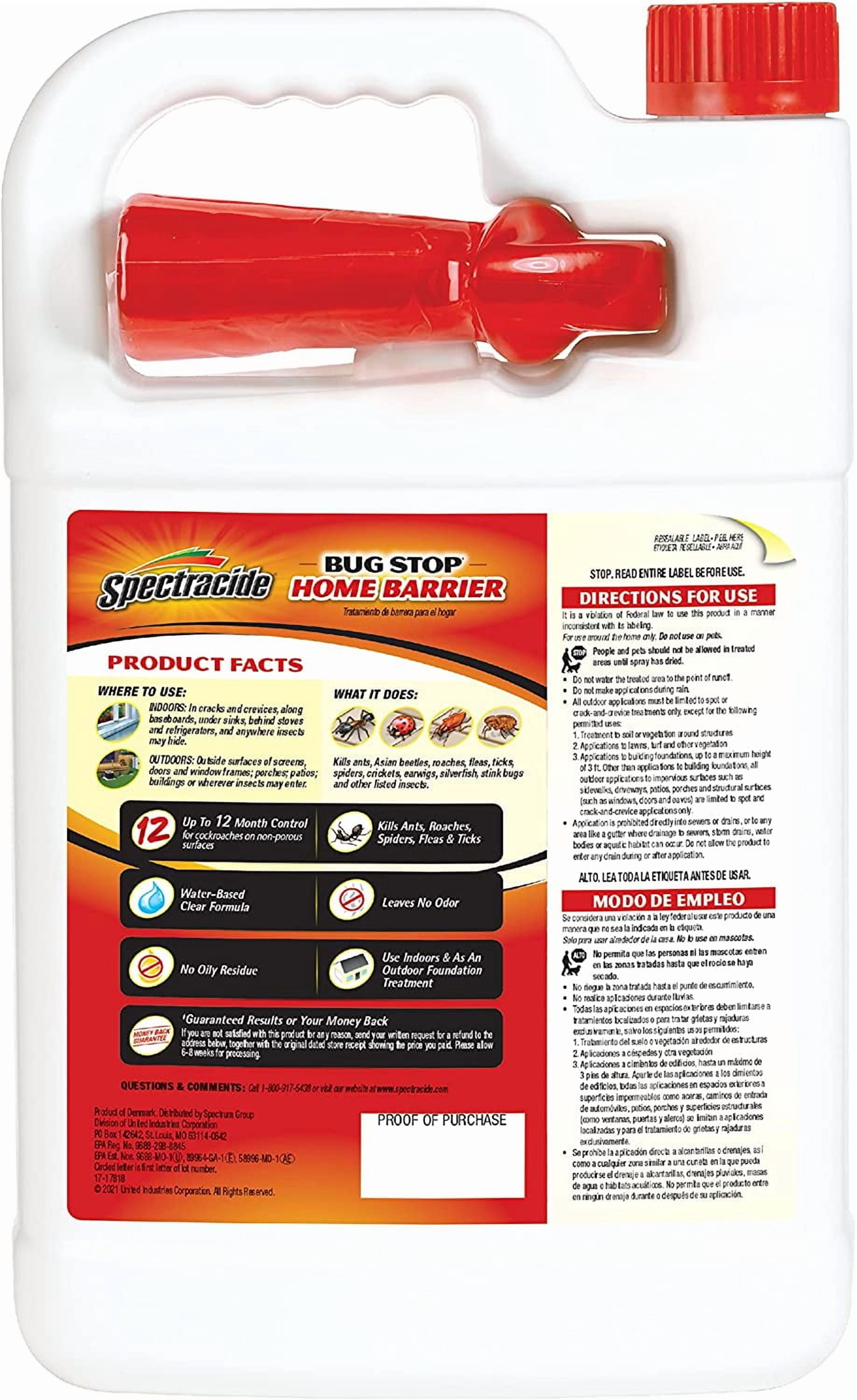 Insect Control Spectracide Bug Stop Home Barrier, 128 fl oz