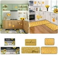 2pcs Beee Festival Doormat Kitchen Rugs Sunflower Grateful Hooney Beee