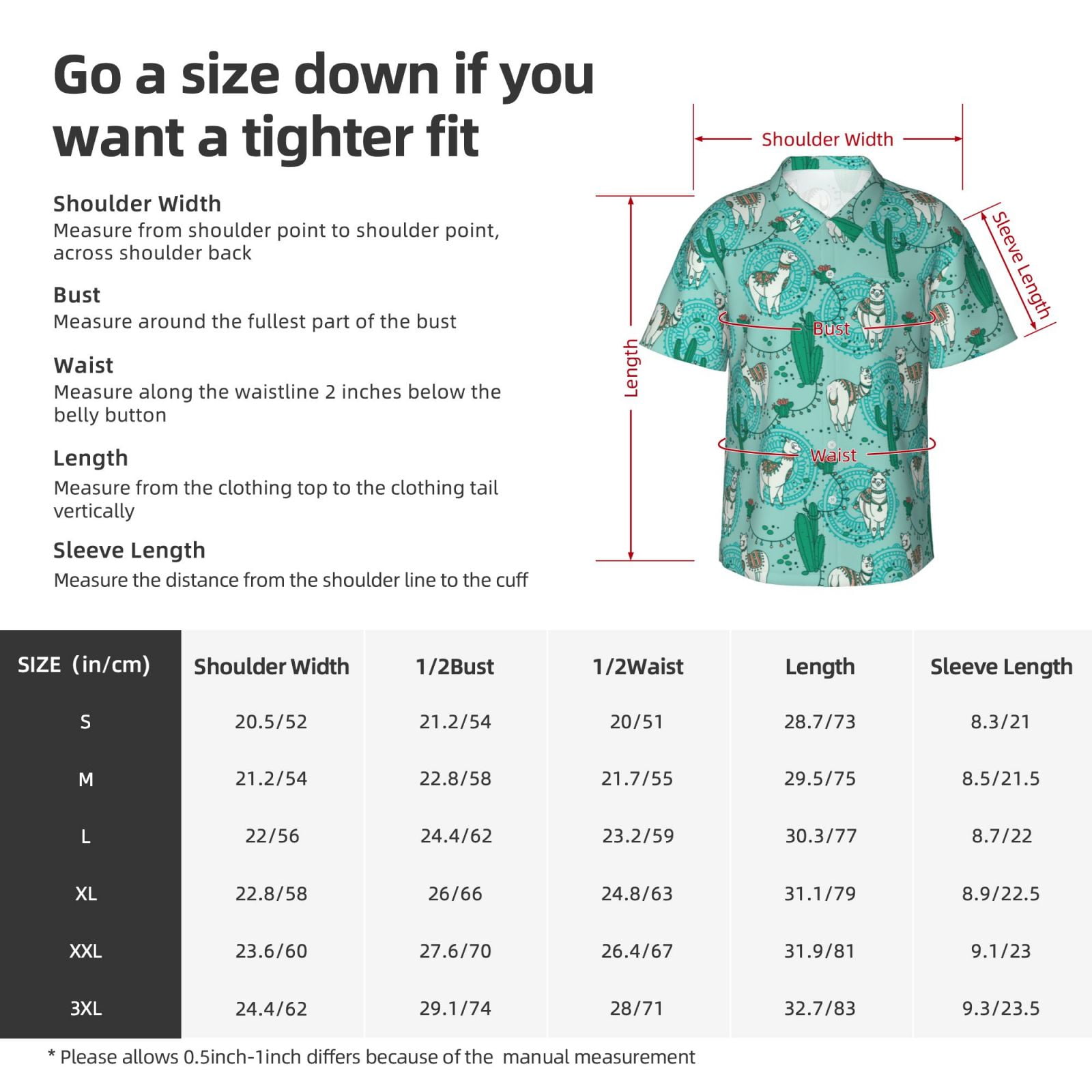 Logiee Alapaca in Boho Print Mens Hawaiian Shirts,Loose-Fit Short Sleeve Button Down Tropical Aloha Beach Shirt,Summer Vacation Wedding Tops,X-Large