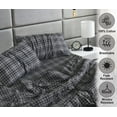 thumbnail image 5 of RUVANTI Flannel Sheets California King - 100% Cotton Brushed Bed Sheet Sets - Deep Pockets 16 inches (fits up to 18") - All Seasons Breathable & Super Soft - Warm & Cozy - 4 Pcs - Grey Plaid, 5 of 8