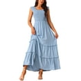 thumbnail image 2 of INSPIRE CHIC Women's Sleeveless Summer Dress Scoop Neck Casual Maxi Dress with Pockets L Blue, 2 of 4