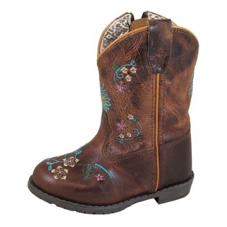 Smoky Mountain Girls Brown With Pink Stitch Monterey Western Cowboy