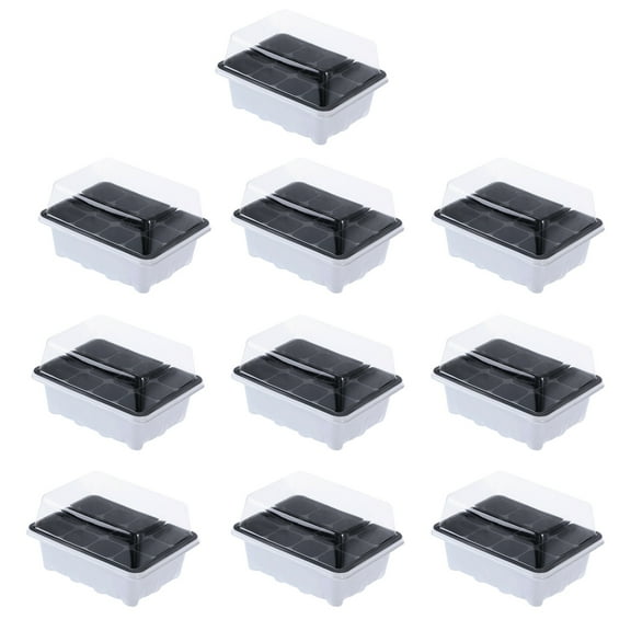 WHAMVOX  10 Pack Nursery Box Set Plant Starter Trays Starting Kit Baby White