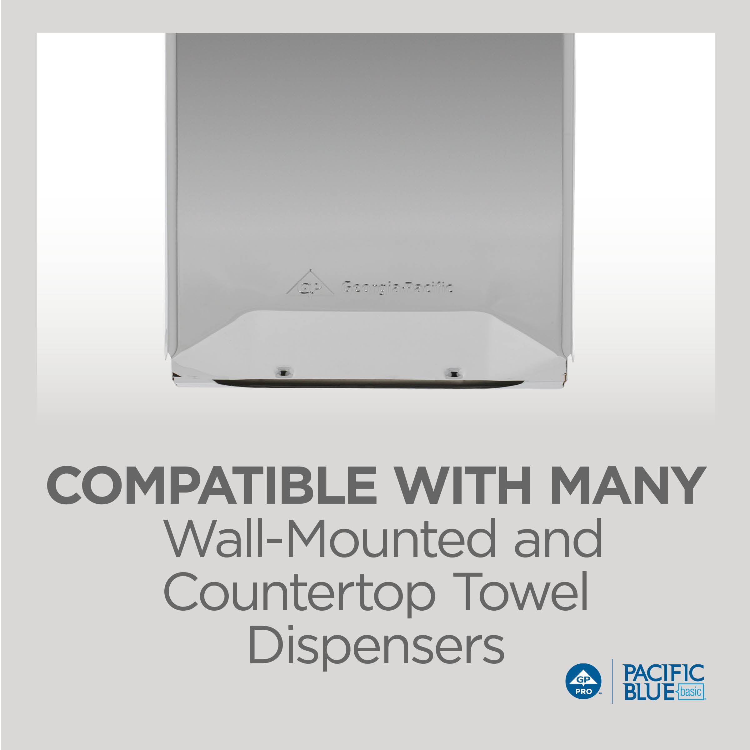 Pacific Blue Basic® C-Fold Recycled Paper Towels by GP PRO (Georgia-Pacific), White, 25190, 10.1” x 12.7” (LxW), 240 Towels Per Pack, 10 Packs Per Case