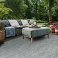 thumbnail image 3 of SAFAVIEH Courtyard Blazhe Chevron Indoor/Outdoor Area Rug, Black/Beige, 10' x 10' Square, 3 of 13