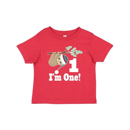 

Inktastic First Birthday Sloth 1 Year Old Gift Baby Boy or Baby Girl T-Shirt