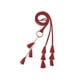 thumbnail image 1 of Cinturones de cuerda trenzada para mujeres INSPIRE CHIC, cinturones delgados bohemios con borlas y cadena, con anillo de metal para falda o vestido 47.2x0.2" Rojo, 1 of 6
