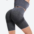 thumbnail image 5 of Women's Butt Lifting Yoga Shorts Workout High Waist Tummy Control Ruched Booty Pants, 5 of 9
