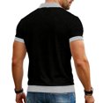 thumbnail image 4 of LTTVQM Men's Zipper Polo Shirts Spring Summer Short Sleeve Casual Shirt Athletic Work Classic Golf Tops Black 2XL, 4 of 4