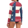 thumbnail image 5 of joogoo Womens UPF 50+ Sun Shirts American Flag Long Sleeve UV Protection Rash Guard Tops M, 5 of 7