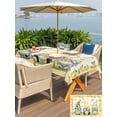 thumbnail image 4 of Outdoor Tablecloth with Umbrella Hole and Zipper, Summer Gnomes Rectangle Table Cloth 52x70 Inch Waterproof Tablecloth, Yellow Lemons Farmhouse Watercolor Picnic Table Cover for Patio Camping, 4 of 7