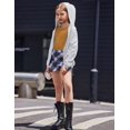 thumbnail image 4 of Arshiner 2 Packs Ribbed Knit Long Sleeve Shirts for Girls Soft Slim Fit Crewneck Casual Base Layer Tops Tees, 4 of 6
