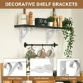 thumbnail image 3 of Uxcell 2 Pcs Soportes Decorativos para Estantes, Soportes para Estantes Flotantes de 250mm/10 Pulgadas para Estanterías de Pared, Blanco, 3 of 7