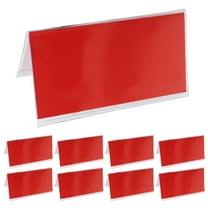 10pcs Clear Plastic Name Plates for Desk  Name Plate Holder Desk Sign Frame for Table Display Blank Nameplate for Office Business Conference Meetingroom Student