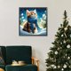thumbnail image 4 of Pintura de diamante 5D DIY, bufanda redonda completa, Kit de gato, decoración del hogar, 30x30cm, 4 of 9