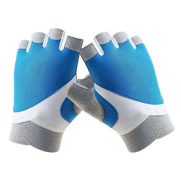 Breathable Exercise Gloves, Weightlifting Fingerless Gym Gloves With Curved Backless