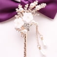 thumbnail image 3 of Femmes Élégantes Mariage Cadeau Cheveux Épingle à Cheveux Coloré Épingle à Cheveux Strass Fleur, 3 of 4