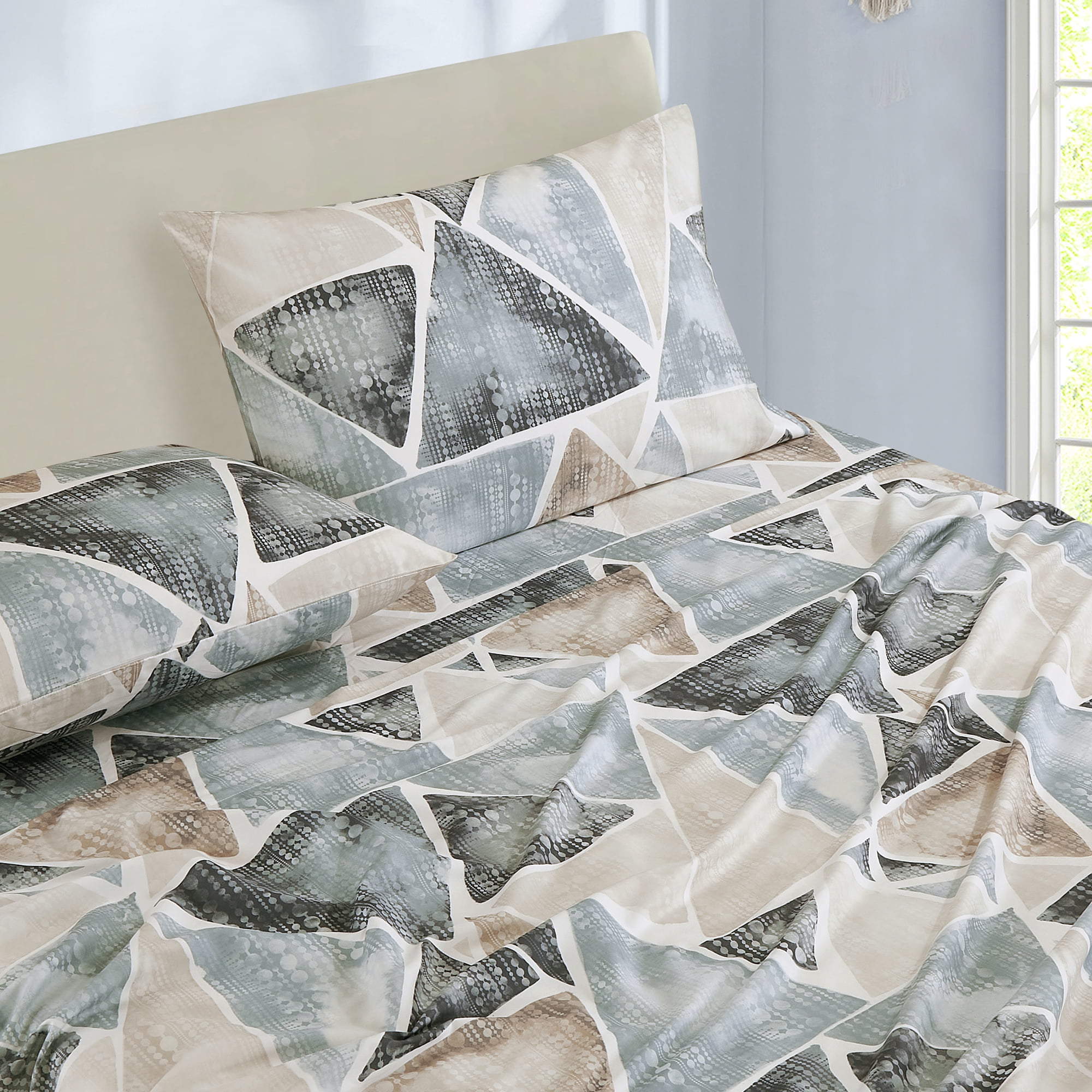 Evjk 3-4 PC Jcrown Sheet Set, Trendy Design, Comfortable Fit, Full