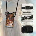 thumbnail image 5 of ZIATUBLES Neoprene Phone Bag Lightweight Cellphone Sleeve Pouch Shockproof Soft Phone Purse with Adjustable and Detachable Strap, 4 X 8 Inch, Snowman Lamp Display Window, 5 of 7