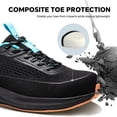 thumbnail image 2 of SPIEZ® Men’s Composite Toe Safety Shoes, Non Slip Puncture Resistant Outdoor Work Sneakers,Black Blue Size 11, 2 of 9